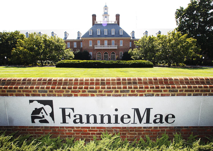 The Fannie Mae headquarters is seen in Washington.