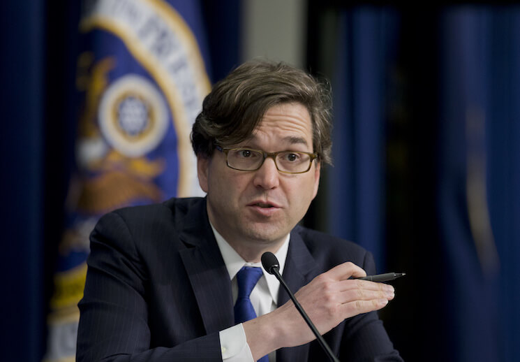 Jason Furman, the Council of Economic Advisers Chairman, gives a talk at the Eisenhower Executive Office Building in the White House complex.