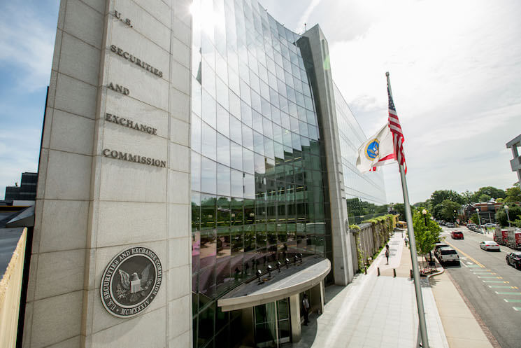 Photo of the U.S. Securities and Exchange Commission building, in Washington, DC.