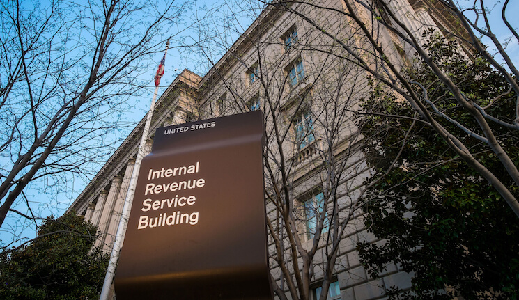The Internal Revenue Service Headquarters (IRS) building is seen in Washington, D.C. 