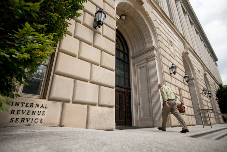 Photo of the Internal Revenue Service Building in Washington.