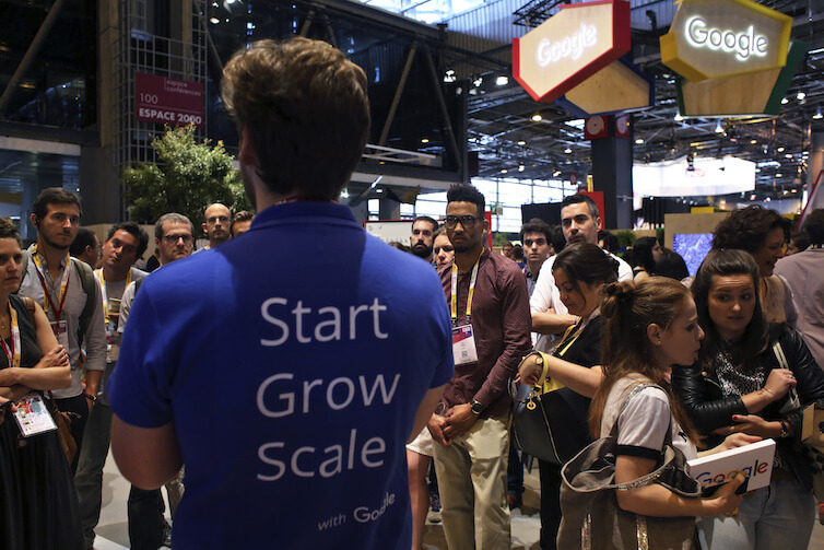 People attend Vivatech, a gadgets conference in Paris, France.  