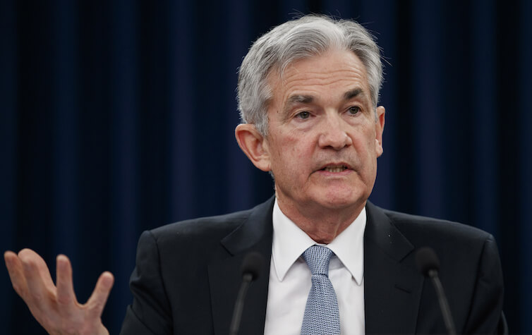Federal Reserve Chairman Jerome Powell speaks during a news conference following the Federal Open Markets Committee meeting in Washington. 