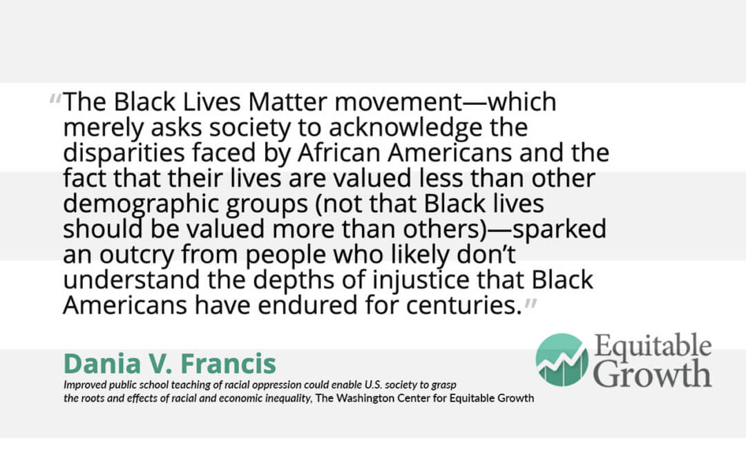 Quote from Dania Francis on Black Lives Matter