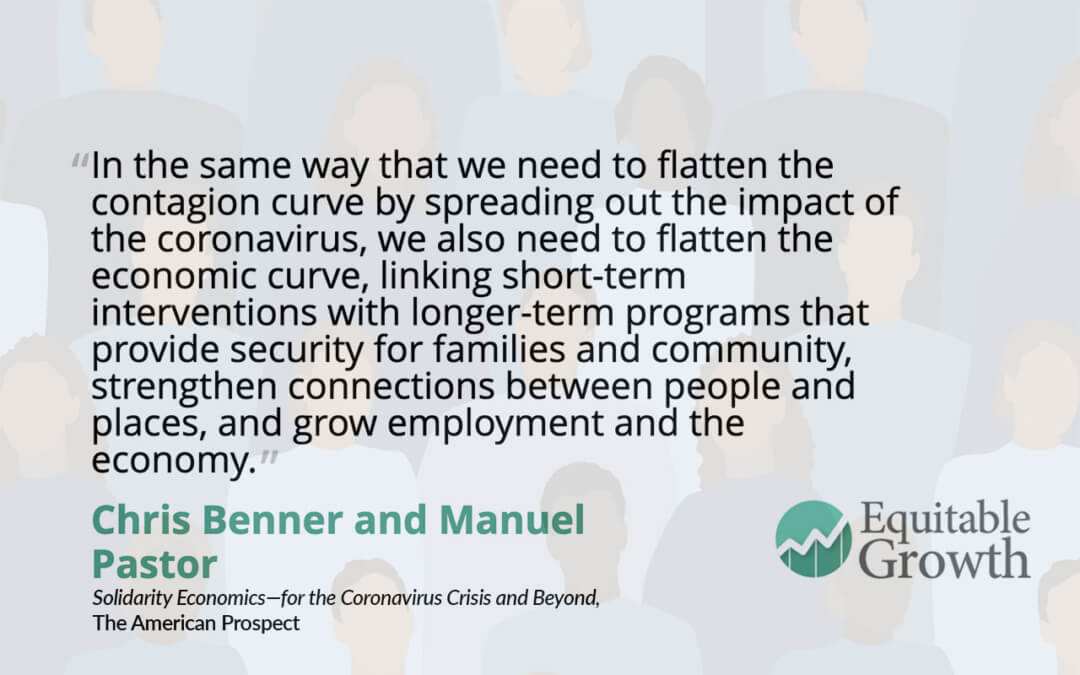 Quote from Manuel Pastor and co-author on flattening the economic curve