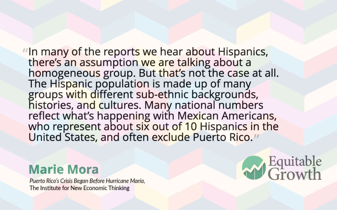 Quote from Marie Mora on disaggregating Hispanics