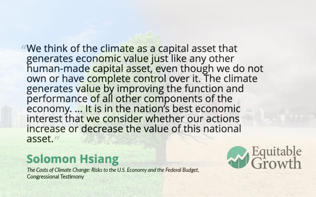 Quote from Solomon Hsiang on climate as a national asset