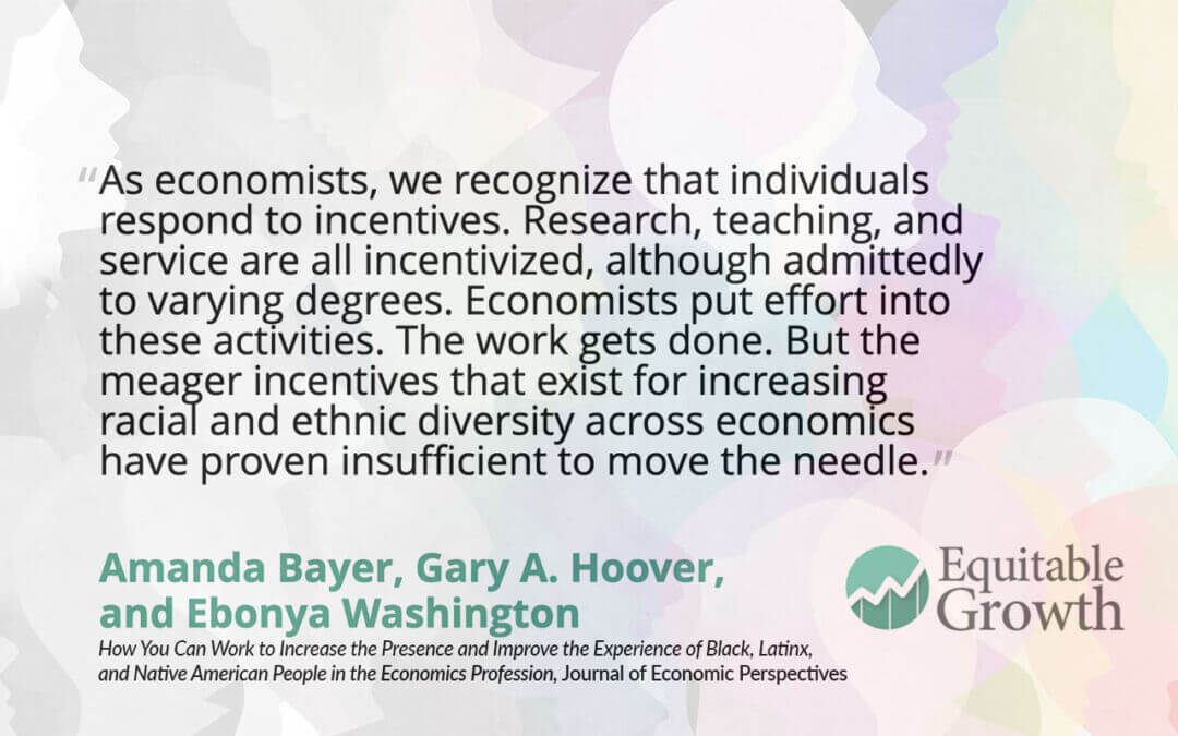Quote from Amanda Bayer, Gary Hoover, and Ebonya Washington on incentives for increasing diversity