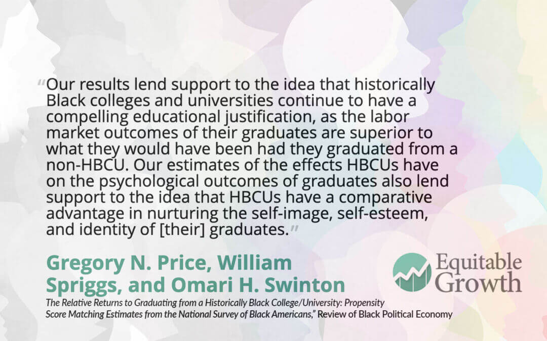Quote from Omari Swinton and co-authors on the nurturing effects of HBCUs