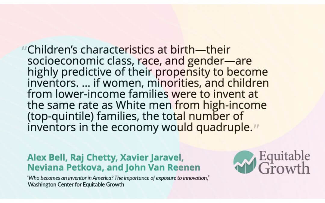 Quote from Raj Chetty and co-authors on disparities in who becomes an inventor in America