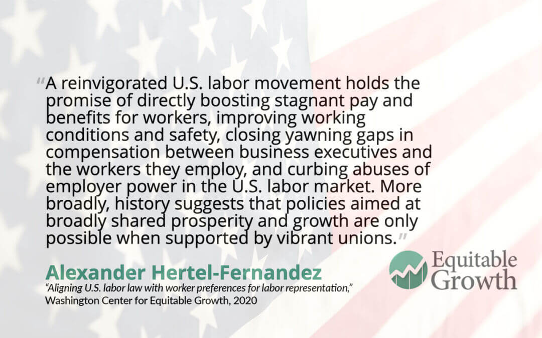 Quote from Alex Hertel-Fernandez on U.S. labor market