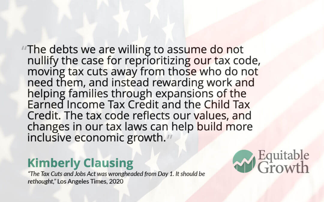 Quote from Kimberly Clausing on how the tax code reflects our values