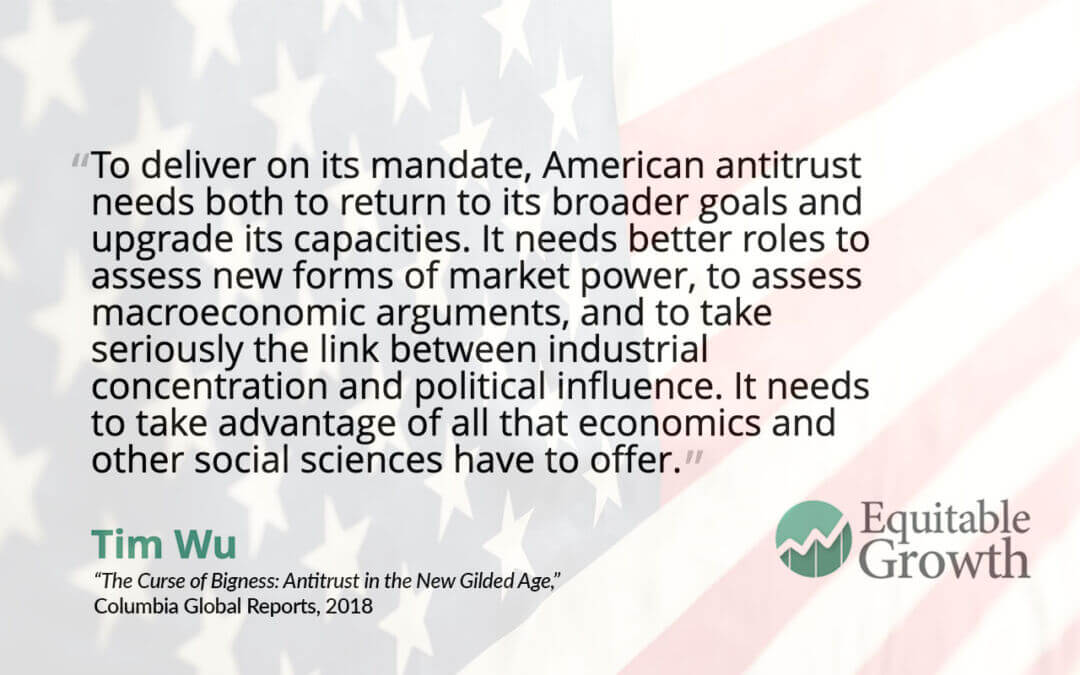 Quote from Tim Wu on American antitrust