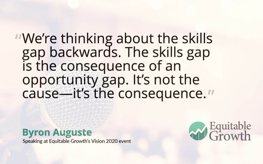 Quote from Byron Auguste on the skills gap
