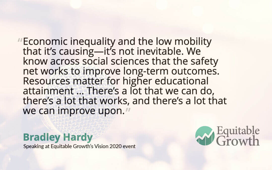 Quote from Bradley Hardy on economic inequality and low mobility