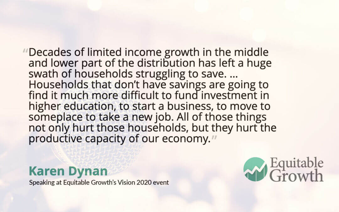 Quote from Karen Dynan on households struggling to save