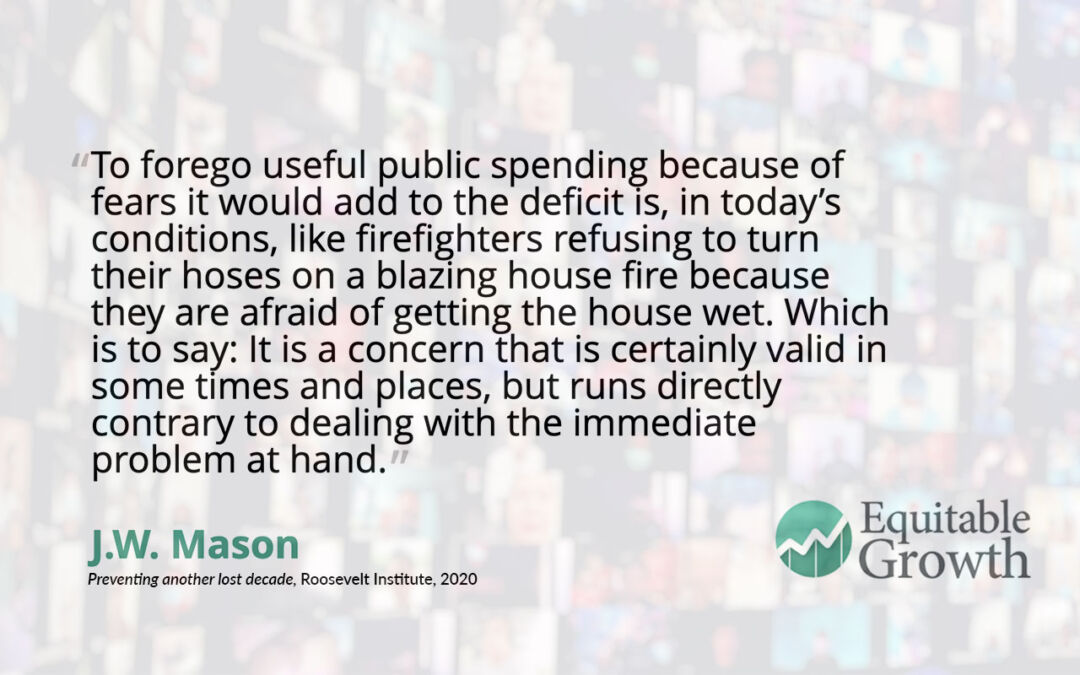 Quote from J.W. Mason on public spending