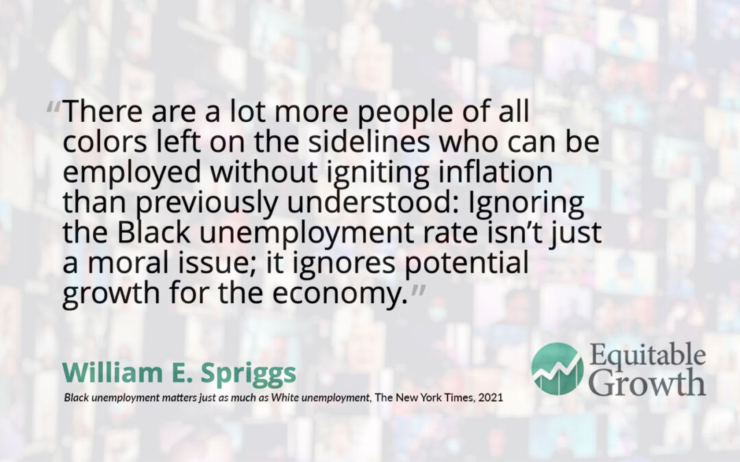 Quote from Bill Spriggs on Black unemployment