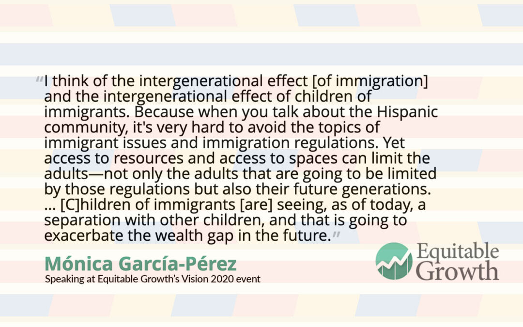 Quote from Monica Garcia-Perez on the intergenerational effect of immigration