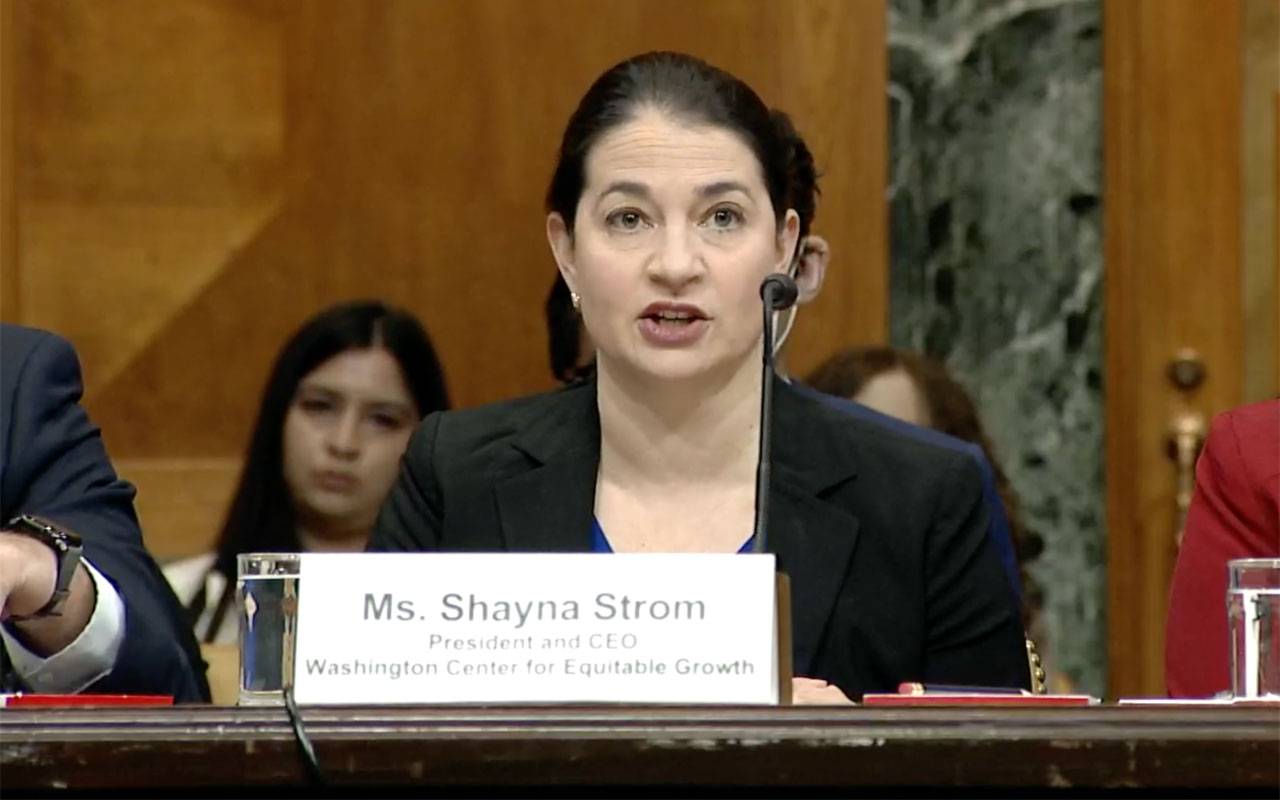Testimony by Shayna Strom before the Senate Budget Committee